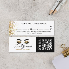 Glam Guld Öga Lash Brow Beauty Pub Möte Mini Visitkort
