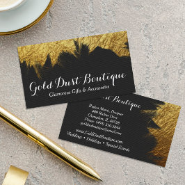 Glam Guld Paint på Black - Modern Stylist Boutique Visitkort
