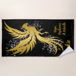 Glam Guld Phoenix Silver Glitter Monogram Black |