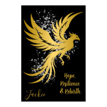 Glam Guld Phoenix Silver Glitter Monogram Black |