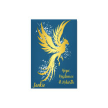 Glam Guld Phoenix Silver Glitter Monogram Blue |