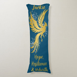 Glam Guld Phoenix Silver Glitter Monogram Blue | Kroppskudde
