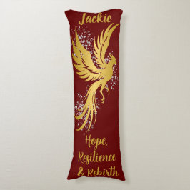 Glam Guld Phoenix Silver Glitter Monogram Maroon | Kroppskudde