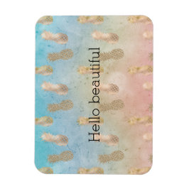 Glam Guld Pineapples Aqua Rosa Tie dye Magnet
