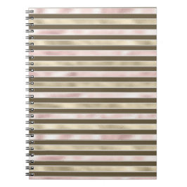 Glam Guld  Rosa Brown Rand Anteckningsbok