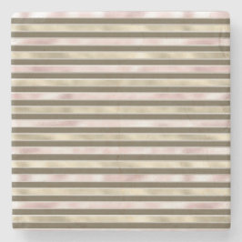 Glam Guld  Rosa Brown Rand Stenunderlägg