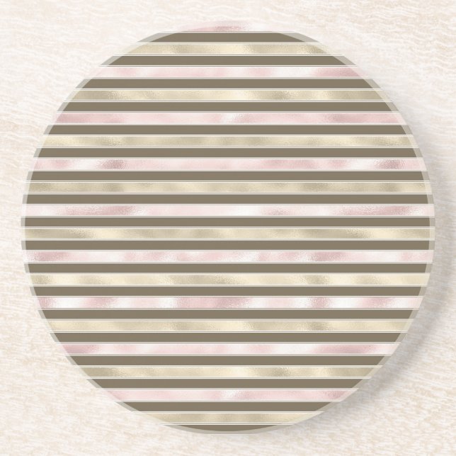 Glam Guld  Rosa Brown Rand Underlägg (Framsidan)