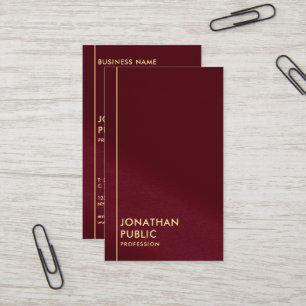 Glam Guld Se textmall Burgundy Red Luxury Visitkort