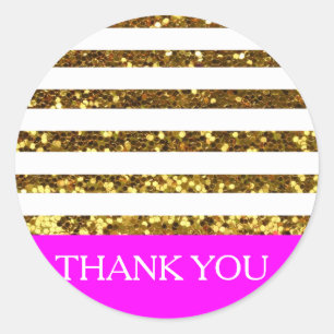 Glam/Guld Sequins Rand/Personlig Runt Klistermärke