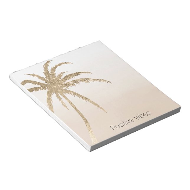 Glam Guld Tropical Handflatan ombre Anteckningsblock (Vinklad)