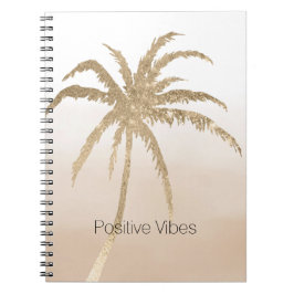 Glam Guld Tropical Handflatan ombre Anteckningsbok