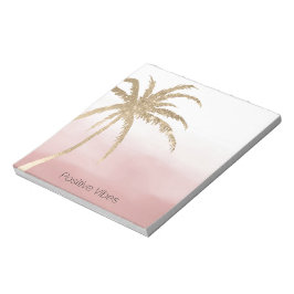 Glam Guld Tropical Handflatan Rosa Mbre Anteckningsblock