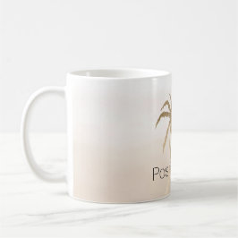 Glam Guld Tropical Handflatan Träd Ombre Kaffemugg