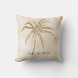 Glam Guld Tropical Handflatan Träd Ombre Kudde