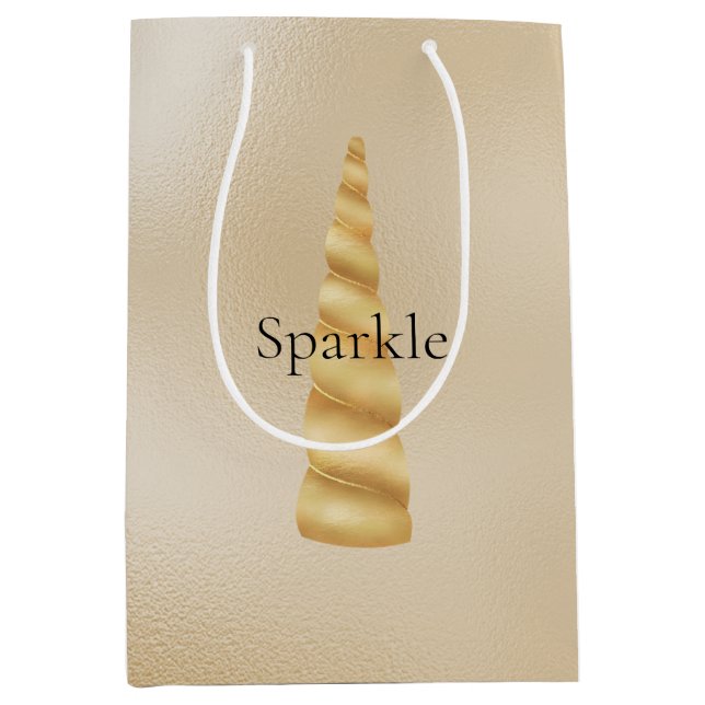 Glam Guld Unicorn Birthday (Framsidan)