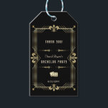 Glam Guld Vegas Casino Royale Bachelor Party Presentetikett<br><div class="desc">Charm Roaring 20:s Underbara Gatsby-kort,  inspirerad av 1920-talets glamor,  glitz,  gamle Hollywood. Den har elegant faux guld-form med Fleur-de-lis,  faux golden divider,  vintage typsnitt. Använda Anpassa verktyg om du vill lägga till din information. Om du vill ha mer information kan du besöka min Glam Roaring 20s Collection.</div>