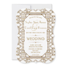 Glam Guld White Underbar Gatsby 1920-talet Bröllop