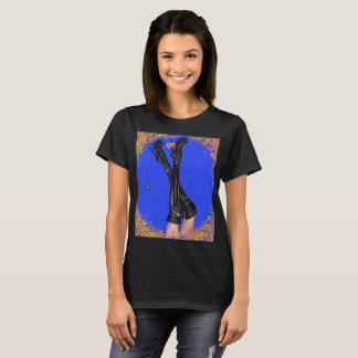 Glam Halloween Häxben Höga Klackar Svart T-Shirt