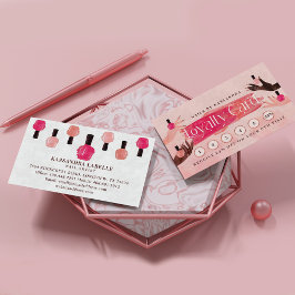 Glam Händer Nagel polsk ManiboyNail Salon Loyalty Visitkort
