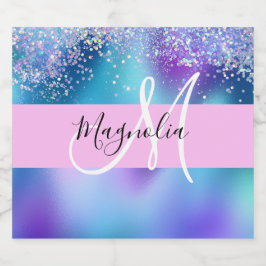 Glam Holografisk Siren Glitter Gnistra Monogram