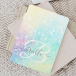 Glam Holografiska Glitter Colorful Söt Mönster iPad Mini Skydd<br><div class="desc">Anpassa enkelt den här söt färglösa holografiska bakgrunden för glitter med anpassningsbar monogram och/eller namn.</div>