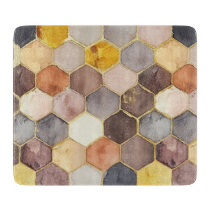 Glam Honey Comb Rodnad Champagne Abstrakt