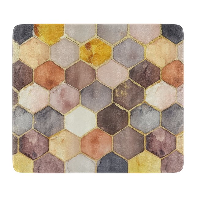 Glam Honey Comb Rodnad Champagne Abstrakt (Framsidan)