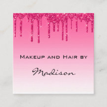 Glam Hot Pink Droppande Glitterdroppar Sminkartist