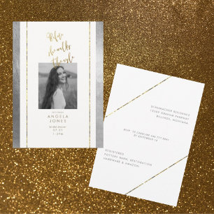 Glam innan hon går på Möhippan Photo Guld & Silver Inbjudningar
