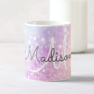 Glam Iridescent Glitter Personlig Colorful Kaffemugg