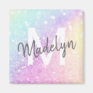 Glam Iridescent Glitter Personlig Colorful Magnet