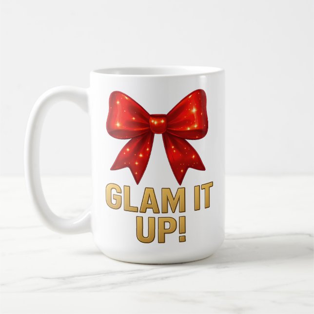 Glam It Up Gnistra Bow - Confidence Energy Kaffemugg (Vänster)