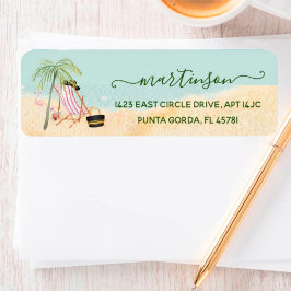 Glam Kärlek vid Beach Hat Bag Returadress Etikett