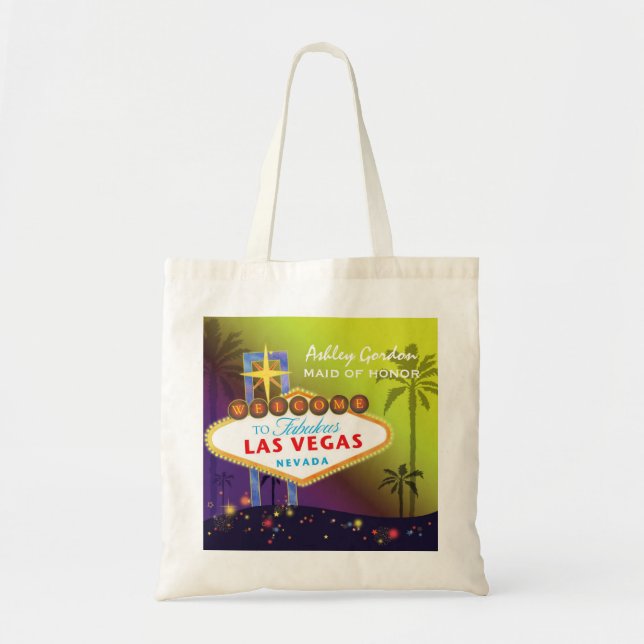 Glam Las Vegas Bröllop Maid of honor Gift Tygkasse (Framsidan)