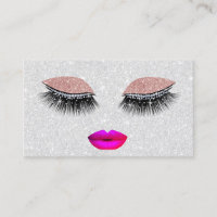 Glam Lash Shock rosa Läppar Makeup Artist Silver