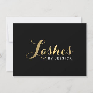 Glam Lash-skript Guld/Black Gift-certifikat