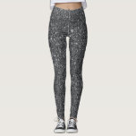 Glam Leggings för silver Black Glitter<br><div class="desc">Med de här lagarna har Glam blivit glamourous. De är en mörk silver grått glitter mönster som verkligen verkar ha gnistra. Bära dem för avslappnad eller klä dem som helgdag. Skapat av Farmhouse Press.</div>