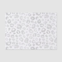 Glam Leopard Print Chic Trendig Silver Decoupage