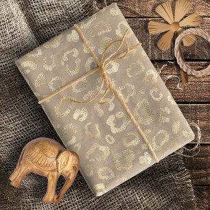 Glam Leopard Spot Mönster Safari Guld ID11154 Presentpapper