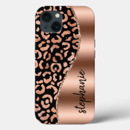 Glam Leopard Spots Ro Guld Black Metallic Namn