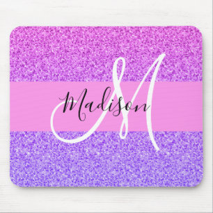 Glam Lila Glitter Sparkles Gradition Monogram Musmatta