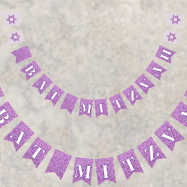 Glam Lila Gnistra Girl Chic Elegant Bat mitzvah Vimplar