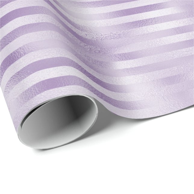 Glam Lila Rand Presentpapper (Rullad Hörn)