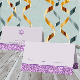 Glam Lila Roligt Sittplats för Bat mitzvah Party Placeringskort
