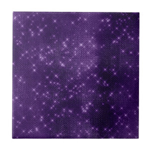 Glam Lila Stars Decor Kakelplatta