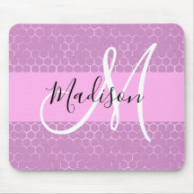 Glam Lilac Metallic Rosa Honeycomb Monogram Namn