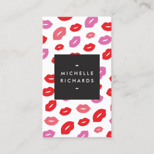 Glam Lip Print for Makeup Artists Visitkort