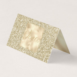 Glam Luxe Guld Glitter Peace Kort