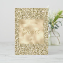 Glam Luxe Guld Glitter Peace Kort