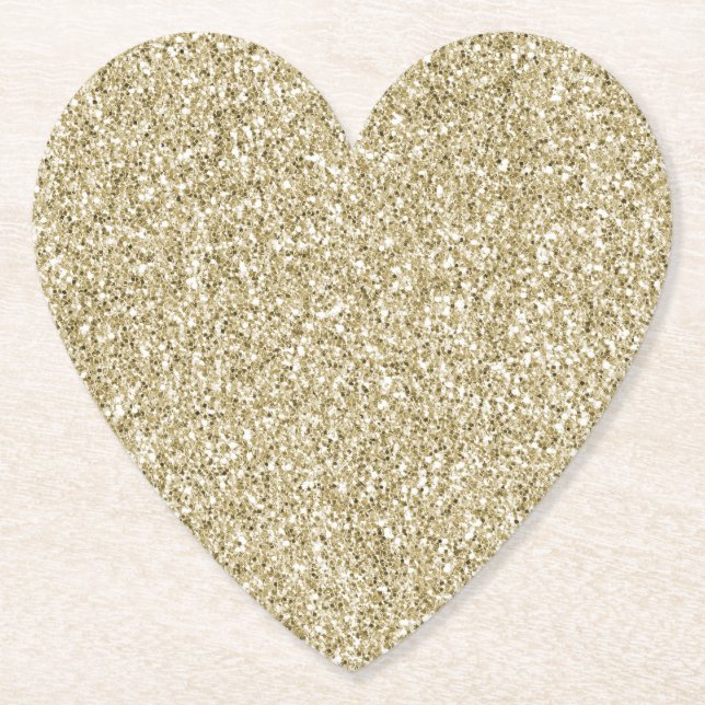 Glam Luxe Guld Glitter       Underlägg Papper (Framsida)